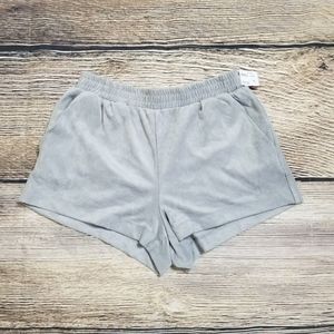 Forever 21 XS Light Gray Suede Shorts pockets